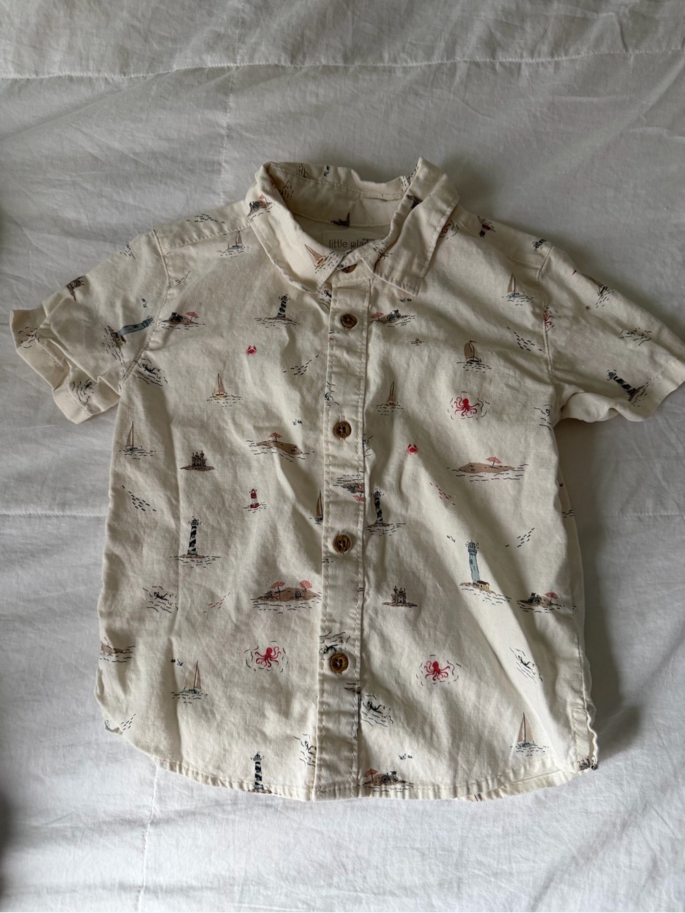 Little Planet Kids Short-Sleeve Button-Up Shirt 24M